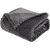 Sonive Plaid Flanella con Motivo Jacquard 200x240cm, Soffice e Spumoso | Plaid da Soggiorno Certificato Oeko-Tex in Poliestere, Regalo per Adulti e Bambini, Grigio Scuro