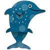 Out of the blue Orologio da Parete in Legno per Bambini, Delfino
