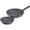 Tefal Natural On - Set di 2 padelle 20/26 cm, induzione, rivestimento antiaderente, funzione Thermo-Signal, confezione eco-responsabile, made in France G2809172, antiaderente