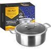 KASANOVA Casseruola antiaderente con rivestimento nido d'ape 26 cm Tri-ply, con coperchio in vetro
