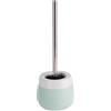 Wenko - Scopino per WC Malta porta scopino, Ceramica, Verde menta, 14 x 14 x 38.5 cm