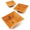 Relaxdays Cestino Portafrutta, Set di 3 Ciotole in bambù, Quadrate, Centrotavola Decorativo, Fruttiera, Marrone, Legno, 3 Pezzi (10018878)