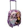 CARTOON Frozen Disney Zaino Trolley 3D Asilo 31 cm Bambina con Carrello