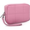 DOB SECHS Impermeabile Tela Mini Viaggio Trucco Custodia di Lavaggio Borse Cosmetici Borsa Portatile Elettronica Accessori Organizzatore Lavaggio Palestra Rasatura Bag, #25081-rosa, S, piccola borsa