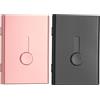 PATIKIL 2Pcs Portacarte Da Scrivania Astuccio Portabiglietti Rosa Oro/Nero