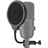 SUNMON SoloCast - Maschera anti-pop per microfono HyperX SoloCast, 10,2 cm, 3 strati, parabrezza con clip flessibile a collo d'oca a 360° SUNMON