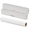 TTTWWW 2 Pezzi Porta Pellicola e Alluminio, Taglia Pellicola da Cucina, Porta Rotoli Alluminio ePellicola, Dispenser PellicolaCucina con 90mPellicola Alimenti, DispenserPellicola e Alluminio