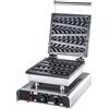 GastroHero Lolly - Piastra per waffle per waffle sul manico, macchina per waffle in acciaio inox, regolazione della temperatura da 0 °C a 300 °C, piastra per waffle per gastronomia