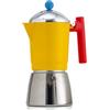 Foodesign Caffettiera Moka Cocca 6 Tazze, design moderno, per gas e induzione, caldaia bi-materiale