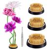Dtoterul Perno Disposizione Fiori Rotondo 4 Pezzi Flower Frog Ikebana Kenzan Decorazione Floreale Pin Flower Decoration Fisso Strumento di Disposizione Flower Frog Kenzan Ikebana per Floreali Casa