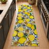 Generico Tappeto Cucina Antiscivolo Lavabile a Mano con Panno Umido, Disponibile in Varie Metrature, Tappeti per Cucina Sopra Microfibra Sotto Gomma Antiscivolo (Limoni, 52x300cm)