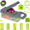 ProjectFont Mandolina Affettaverdure Affettatrice Professionale per Verdure e Con 7 Lame Regolabili per Affettare Tagliare, Grattugiare Tritatutto da Cucina, Tagliaverdure 15 in 1 Multifunzione