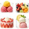 ZoneYan Coppette Gelato Vetro 200 ml, Coppe de Gelato Trasparente, Bicchieri Dessert Vetro per Gelato, Yogurt, Budino, Lavabili in lavastoviglie (B, 190ml)