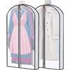 Pwsap 2PCS Custodia Porta Abiti con tasselli da 4,7inch, Copriabiti Antipolvere Trasparenti, 24x47inch Lavabile Buste per Abiti, Custodie Copri Abiti per Smoking Giacca Camicie Gonne Piumino
