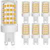 MENTA Lampadine LED G9 10W, Nessun Sfarfallio, Luce Bianca Calda 3000K, 800lm, Equivalente 80W Lampada Alogena, Luce brillante, Risparmio Energetico, Non Dimmerabile, AC220-240V, Φ22*58mm, 6 pezzi