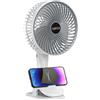 ZHUMCCY Ventilatore a clip, ricaricabile tramite USB, potente, portatile, per casa, camera da , ufficio, passeggino, auto, viaggi, all'aperto, spiaggia, crociera, picnic, viaggi