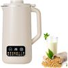 QIAKEFE 600W Macchina per Latte Vegetale, Macchina per Latte di Noci, Automatica 600ml, Programmabile Fino a 12H, 8 Programmi Automatici, per Avena, Soia, Noci, Frutta ecc Multifunzionale e Salute (Bianco)