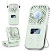 SINOTE'CA Ventilatore Portatile con Piastra Fredda, Pieghevole, USB Ricaricabile, 5 Livelli di Velocità, Ventilatore da Collo e da Tavolo, con Funzione Power Bank