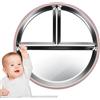 Byeaon Piatti Per Bambini In Acciaio Inossidabile, Vassoio Per Bambini Per Bambini, Vassoio Per Pasti Per Bambini, Ssurface Antiaderente, Uso Versatile, Sicuro E Affidabile, 23.5x23.5x3cm/9.25x9.25x1.18 Poll