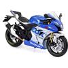 TURBO CHALLENGE - Moto Suzuki GSXR 1000 - Die Cast - 029933-1/12 - Veicolo a Ruote Libere - Blu - Metallo - Giocattolo per Bambini - Regalo - Miniatura - Collezione - Compleanno - dai 3 Anni