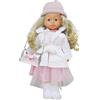 Pioupiou et Merveilles Dimian- Bambolina in Cappotto Bianco - 46 cm - Una bambola che parla, canta e racconta Cenerentola - 100 Parole e 3 canzoni - Accessori per Capelli - Texture Morbida