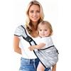 JOYNCLEON Fascia Portabebè Baby & Laterale - Fascia Ergonomica da Anca per Baby & Bambino con Posizione ad Anca, Certificato ASTM, Leggera & Traspirante, 0-36 Mesi（Grigio Piuma）