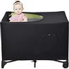 ZFZGFRCS Pack N Play Culla baldacchino traspirante netto sonno ombra oscurante viaggio culla copertura copertura e tenda per interni ed esterni (A:nero)