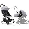 Stokke Passeggino Stokke YOYO3 con Newborn Pack - Include telaio bianco, YOYO 6+ Color Pack (Stone) e 0+ Newborn Pack (Stone)