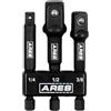 ARES 22022 - Set di adattatori per presa a impatto da 3 pollici - Trasforma il trapano a percussione in un driver a presa ad alta velocità - 1/4, 3/8 e 1/2