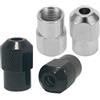 Gastagrav 4 dadi M8 x 0,75 mm per utensili rotanti, accessori per smerigliatrice in lega di zinco, facili da installare, set di parti di ricambio nero e argento
