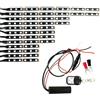 Riloer Lampada a Striscia Neon a LED per Moto, telecomando RGB sotto luci Luminose, striscia luminosa decorativa a LED 5050SMD
