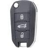 ES IEA ELETTRONICA Custodia Guscio Portachiavi Cover per Chiavi Auto con 3 Tasti portabagagli Compatibile con i modelli di auto: Peugeot 208, 308, 508, 2008- Citroen: C3-C4
