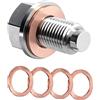Cdzss Tappi per Bocchettoni Olio per Moto,Vite di Scarico Olio Magnetica Tappos di Scarico Dell'Olio Magnetico,Compatibile con la Maggior Parte di Auto,Camion e Motori per Imbarcazioni (M12x1.25)