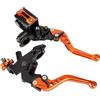 MOCNT 1 Paio Leve Frizione Freno Moto 22mm Leva Freno del Cilindro Principale Motociclo Idraulico Maniglia Pompa Freno Serbatoio Cilindro Principale della Frizione Freno Arancia