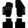 QUEMAR Tappetini Auto per Alfa Romeo 156, Bordo Nero, 2 Ricami | 1997-2007 / Kit Tappeti Moquette e Gomma su Misura / Set 2 Anteriori + 2 Posteriori / Ricami e Colori Personalizzati