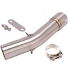 BTWSRX Silenziatore Scarico Tubo Di Scarico Centrale Per Moto Per BMW R1200GS R 1200 GS Adv Adventure 2004-2007, Raccordo Da 51 Mm Tubo Silenziatori Moto