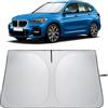 LANTU Parasole Parabrezza Per BMW X1 F48 2016-2022 Ripiegabile Protezione Visiera Solare Con Tasca Portaoggetti Blocca Raggi UV Ombrello Da Sole