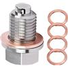Cdzss Tappi per Bocchettoni Olio per Moto,Vite di Scarico Olio Magnetica Tappos di Scarico Dell'Olio Magnetico,Compatibile con la Maggior Parte di Auto,Camion e Motori per Imbarcazioni (M14x1.5)