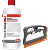 Magazzini GM SBIANCAFUGA, Detergente concentrato ideale per la pulizia delle fughe di pavimenti e rivestimenti, 1 Lt + Fuginator, Spazzola Per Fughe (Grigio Arancione)