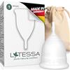 LATESSA Coppetta mestruale, testata molto bene, prodotta in Germania, inodore, senza BPA, 100% silicone medico certificato, coppetta mestruale, coppetta mestruale, coppetta mestruale, coppetta mestruale