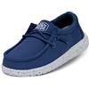 HEYDUDE Hey Dude Wally Youth Slub Canvas, Moccasin Bambini e ragazzi, Blu, 34 EU