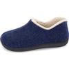 ULTRAIDEAS morbide Pantofole da Donna in Memory Foam con Retro Chiuso con Calda Fodera in Pile, Scarpe da casa in Cotone Misto Lana con Suola in Gomma Antiscivolo per Interni all'aperto, blu, 40EU