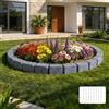 VEVOR Kit Bordura per Aiuole Effetto Pietra 4725 mm, Recinzione per Giardino Senza Bisogno di Scavo, Confezione 4 Pezzi da 6 Mattoni Ciascuno e 8 Picchetti, Grigio Arenaria, per Prato Aiuole Cortili