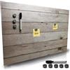 BAKAJI Lavagna Magnetica Scrivibile e Cancellabile da Parete, Lavagnetta con 5 Calamite e 1 Pennarello, Bacheca Memo Board a Muro Ideale Cucina, Soggiorno, Ingresso, 60 x 40 cm (Staccionata)