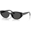 Ray-Ban RB4457D 667787 - Occhiali da Sole Donna in Acetato Nero con Lenti Grigio Scuro