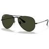 Ray-Ban RB3025 L2823 Aviator - Occhiali da Sole Unisex in Metallo Nero con Lenti Verdi G-15