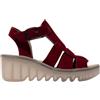Infinity Leather Sandali con zeppa in pelle scamosciata rosso bacca BAIC621FLY da donna Fly