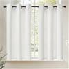 TOPICK Tende con Occhielli Tenda Passante 96L x 90A cm, Bianco 2 Pezzi