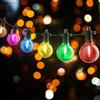 Zuske Luci Natale Esterno, 7.6M LED Catena Luminosa con 12 G40 Multicolore Lampadine, Lucine Decorative Impermeabile IP65 per Giardino Casa Festa Natale Terrazza Matrimonio Partito