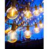 Zuske Catena Luminosa Esterno LED, 15M G40 Luci da Esterno Giardino con 25+1 Lampadine, IP65 Impermeabile Luce Esterna per Casa Terrazza Matrimonio Partito Festa Natale, Bianco Caldo
